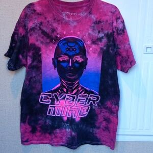 Chemistry Shirt unisex  Pink Tie-Dye Graphic Cyber Mind Short Sleeve Grudge Top